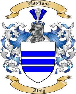 Basilone Family Crest from Italy