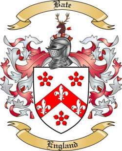 Bate Family Crest from England