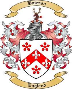 Bateson Family Crest from England