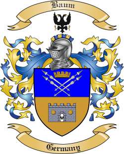 Baum Family Crest from Germany