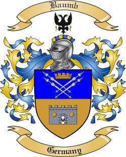 Baumb Family Crest from Germany