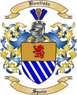Bautista Family Crest from Spain