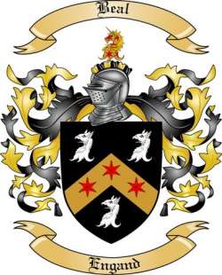 Beal Family Crest from England