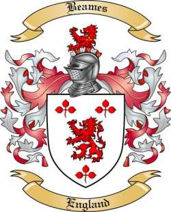 Beames Family Crest from England