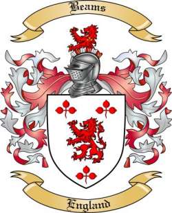 Beams Family Crest from England
