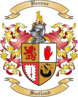 Beanne Family Crest from Scotland
