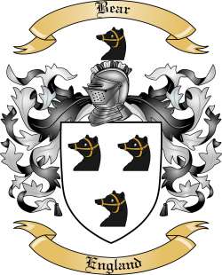 Bear Family Crest from England