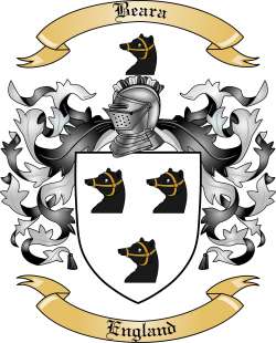 Beara Family Crest from England
