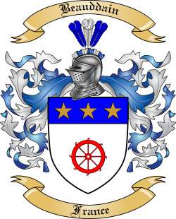 Beauddain Family Crest from France