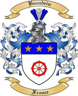 Beaudein Family Crest from France