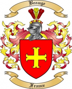 Beauge Family Crest from France
