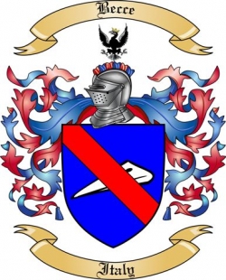 Becce Family Crest from Itlay