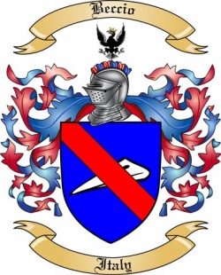 Beccio Family Crest from Itlay