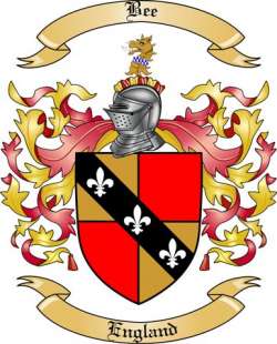 Bee Family Crest from England