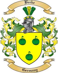 Beeke Family Crest from Germany