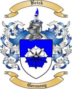 Beick Family Crest from Germany