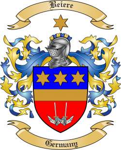 Beiere Family Crest from Germany