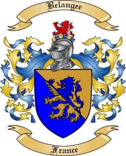 Belangee Family Crest from France