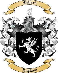 Bellard Family Crest from England