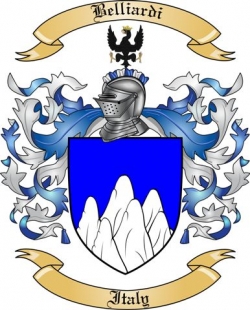 Belliardi Family Crest from Italy