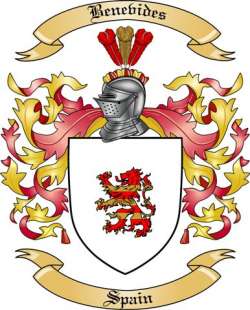 Benevides Family Crest from Spain