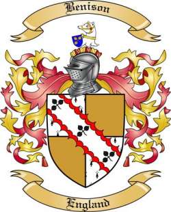 Benison Family Crest from England