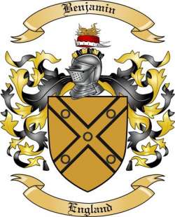 Benjamin Family Crest from England