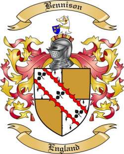 Bennison Family Crest from England