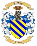 Bennoye Family Crest from France
