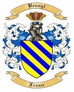 Benoyt Family Crest from France