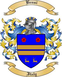 Bensi Family Crest from Italy