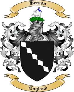 Benton Family Crest from England