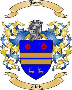 Benza Family Crest from Italy