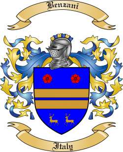 Benzani Family Crest from Italy