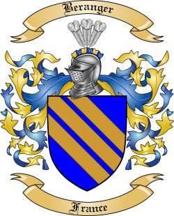 Beranger Family Crest from France
