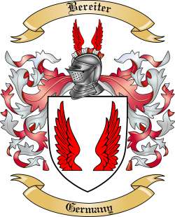 Bereiter Family Crest from Germany
