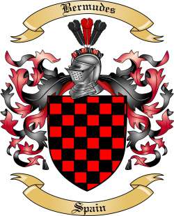 Bermudes Family Crest from Spain2