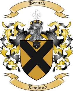 Bernett Family Crest from England