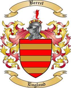 Berret Family Crest from England2