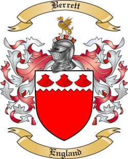 Berrett Family Crest from England