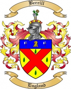 Berrill Family Crest from England