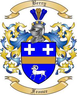 Berry Family Crest from France