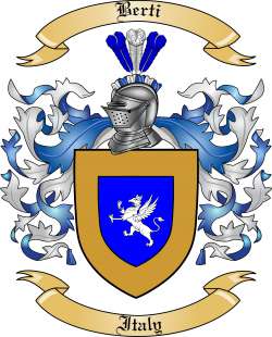 Berti Family Crest from Italy
