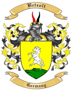 Betzolt Family Crest from Germany
