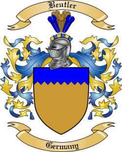Beutler Family Crest from Germany
