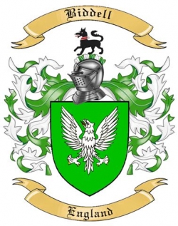 Biddell Family Crest from Enlgand