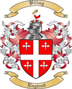 Biling Family Crest from England
