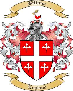 Billinge Family Crest from England