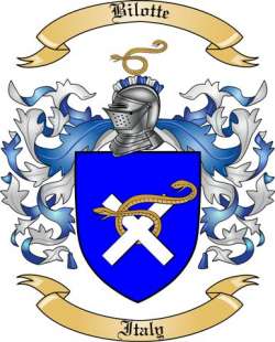 Bilotte Family Crest from Italy