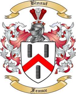 Binaut Family Crest from France